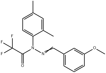2,2,2-Trifluoroacetic acid 1-(2,4-DiMethylphenyl)-2-[(3-Methoxyphenyl)Methylene]hydrazide] structure